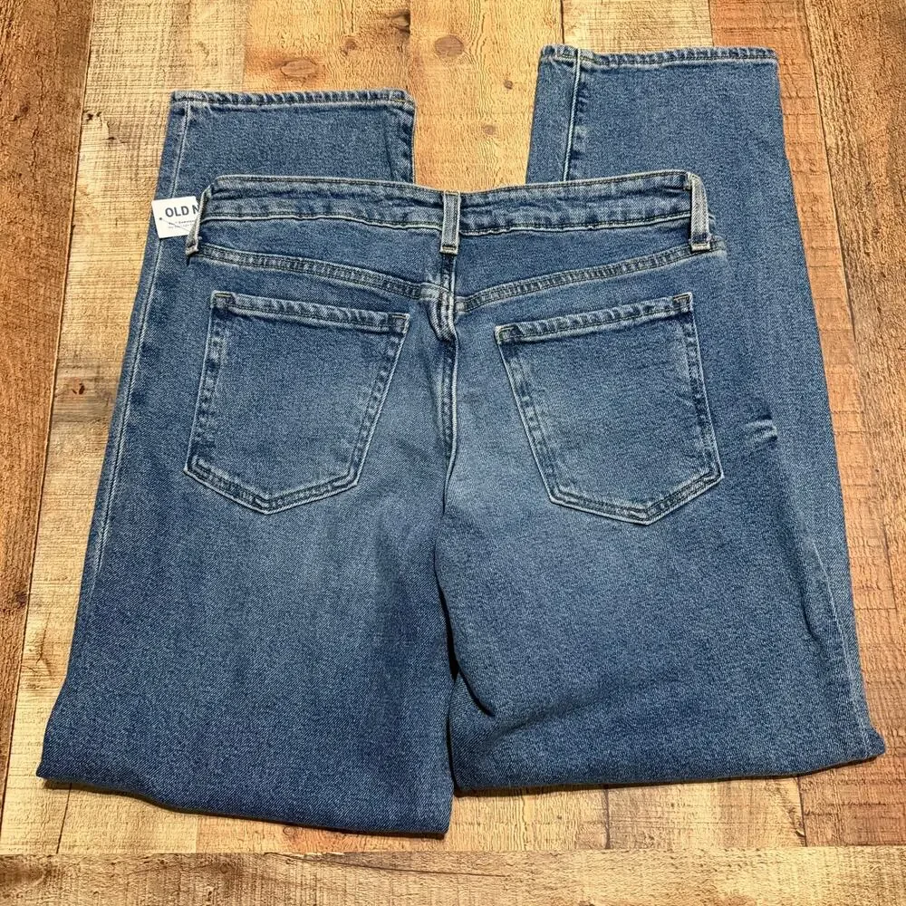 Old Navy NEW Women's Medium Wash Denim O.G. Loose Jeans Sz 8 Classic Minimalist